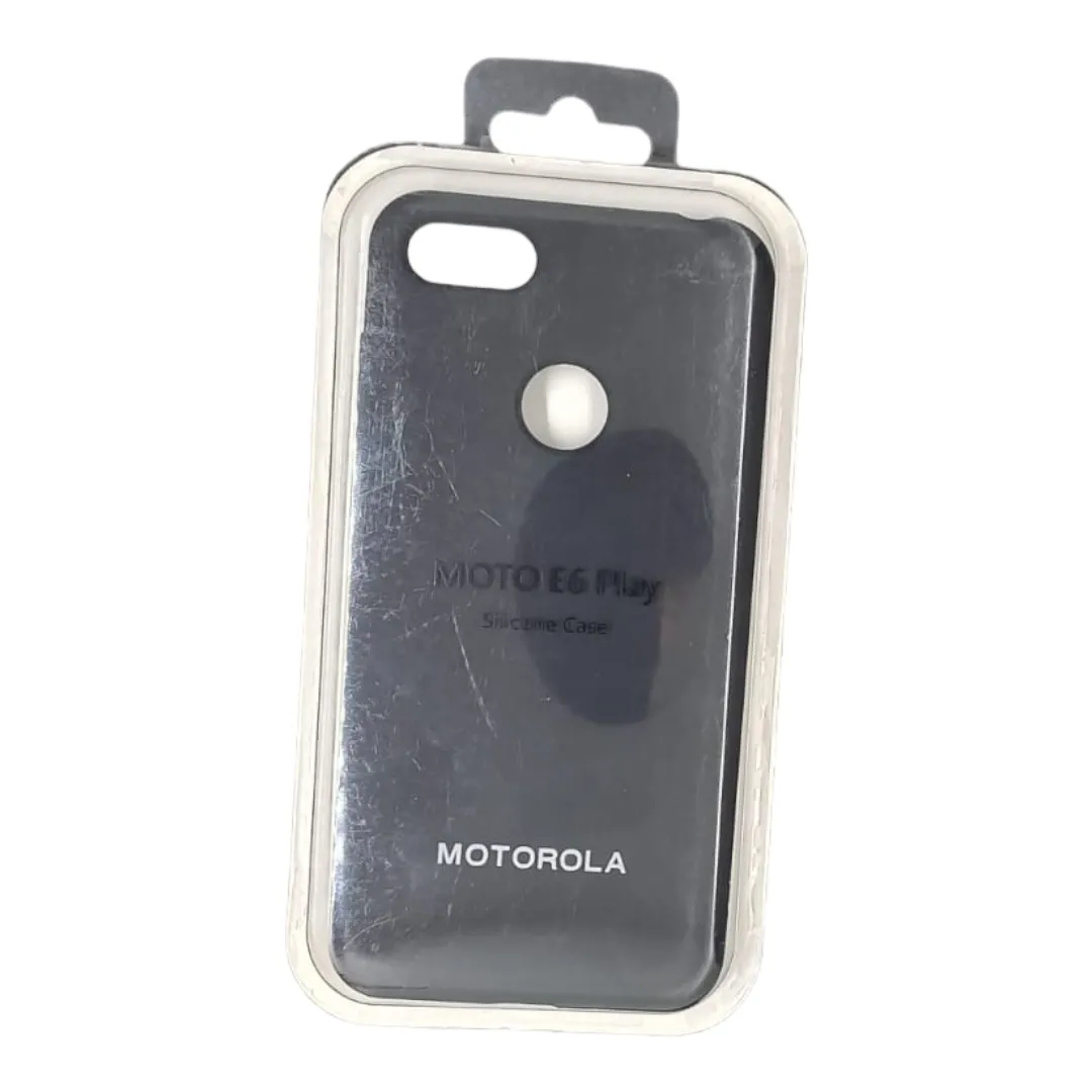 Forro Silicone Case Motorola E6 Play Negro