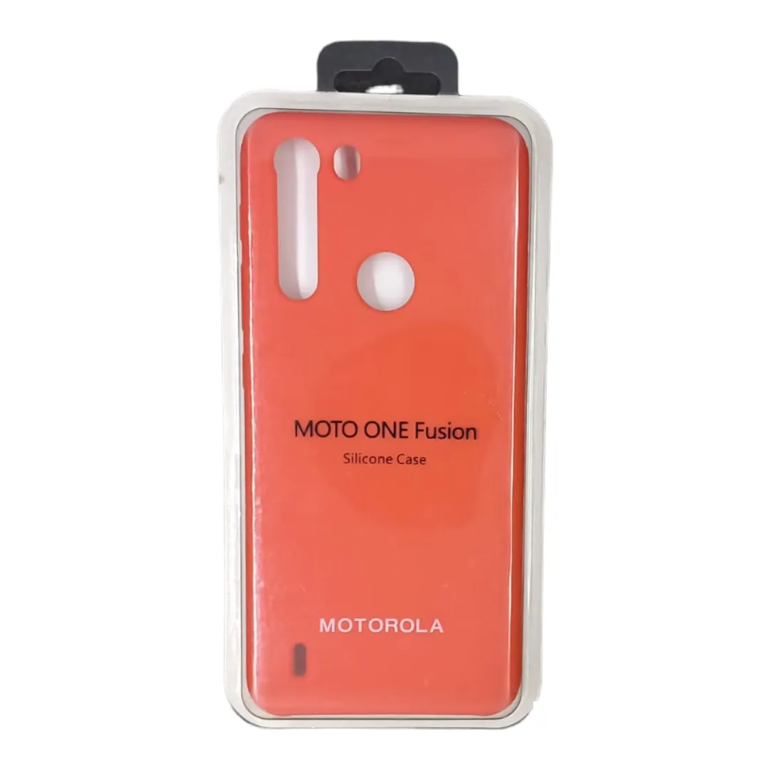 Forro Silicone Case Motorola One Fusion Rojo