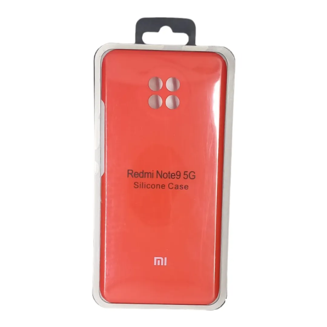 Forro Silicone Case Xioami Redmi Note 9 5G Rojo