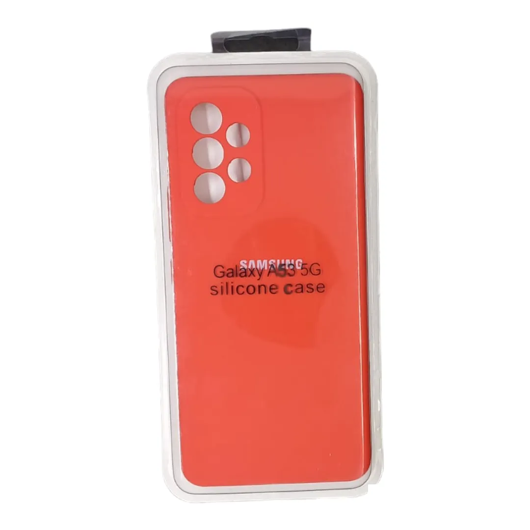 Forro Silicone Case Samsung A53 5G Rojo