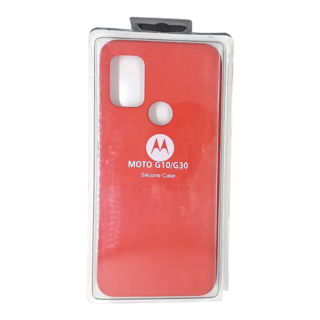 Forro Silicone Case Motorola G10/G30 Rojo
