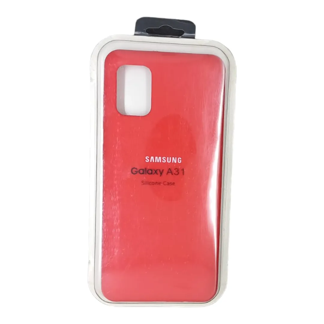 Forro Silicone Case  Samsung A31 Rojo