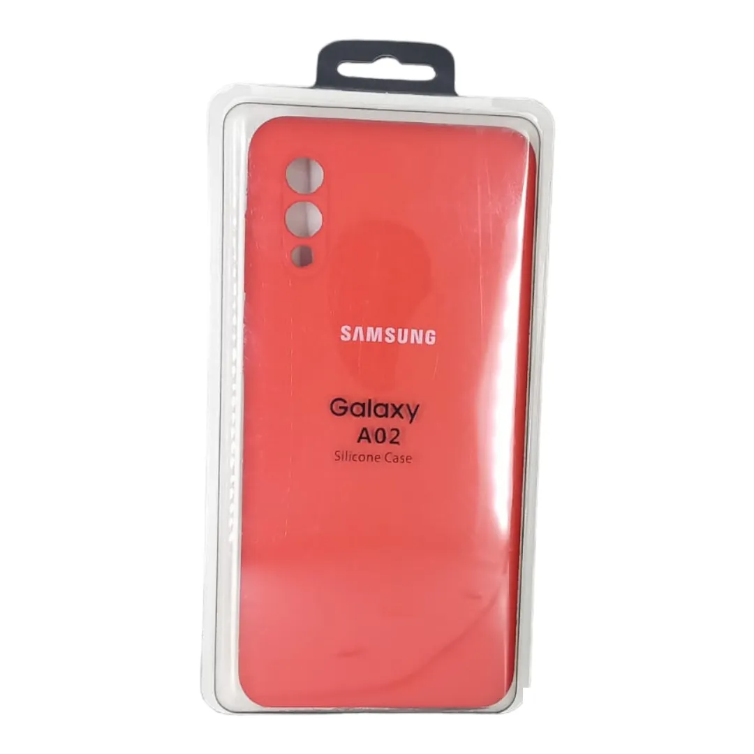Forro Silicone Case Samsung A02 Rojo