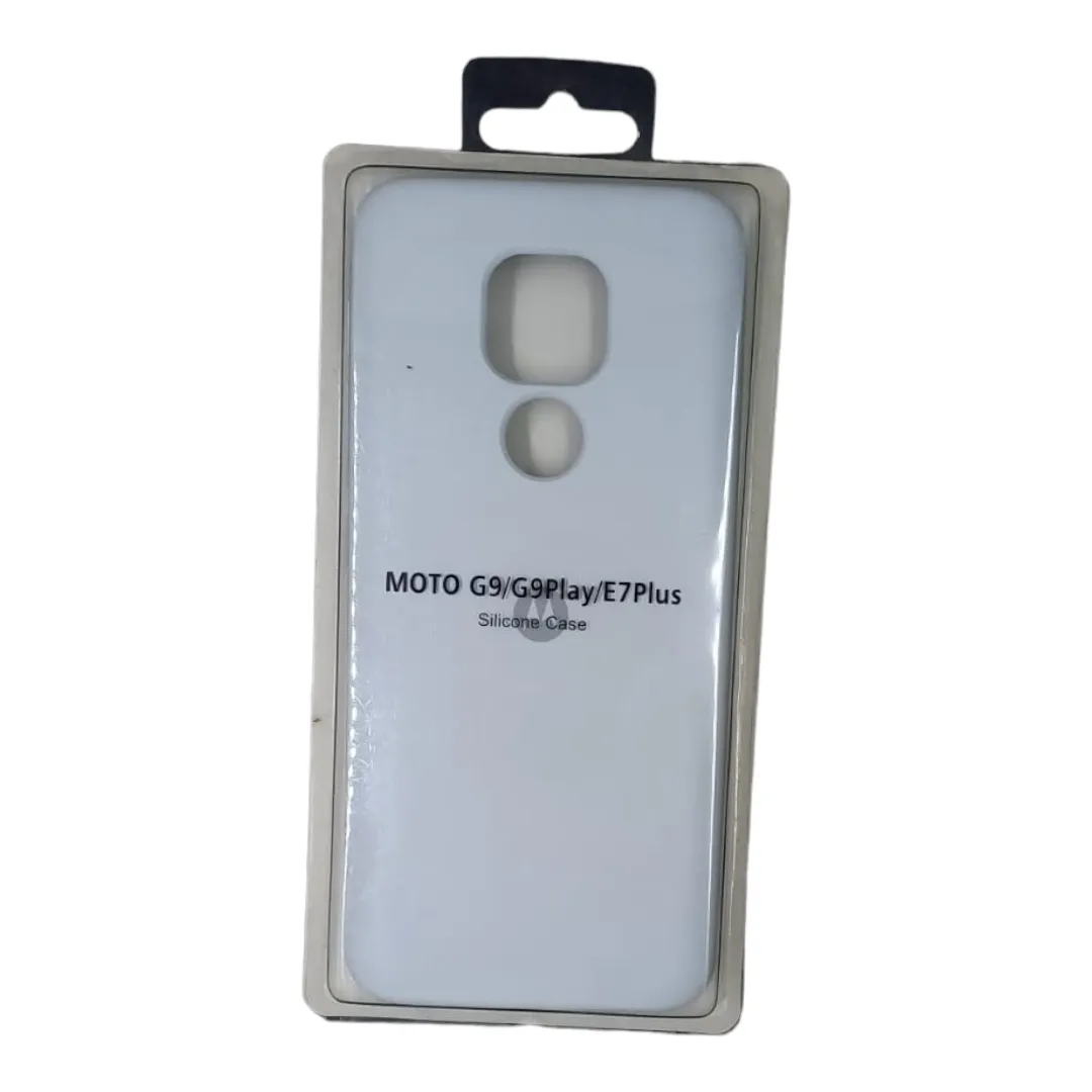 Forro Silicone Case Motorola E7 Plus Blanco