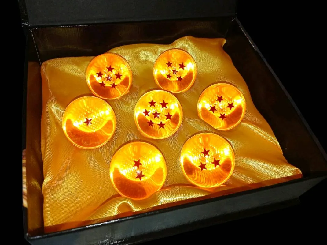 Esferas Dragon Ball x7 naranja en caja 