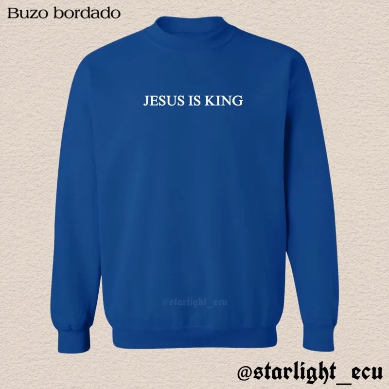 Buzo bordado Jesus Is King