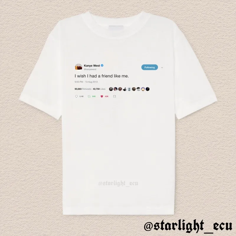 Camiseta Kanye tweet 