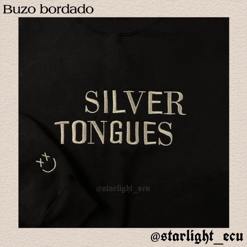 Buzo bordado silver tongues