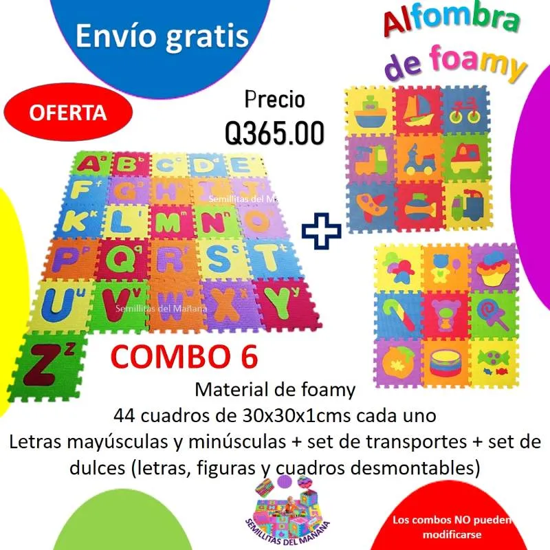 ALFOMBRA DE FOAMY COMBO 6