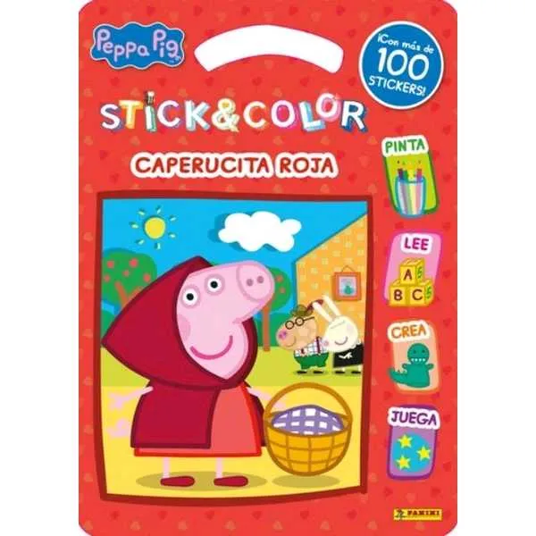 Peppa pig Caperucita (stickers /colorear) 