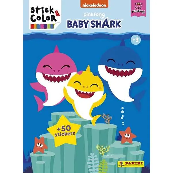 Baby shark (stickers / colorear) 