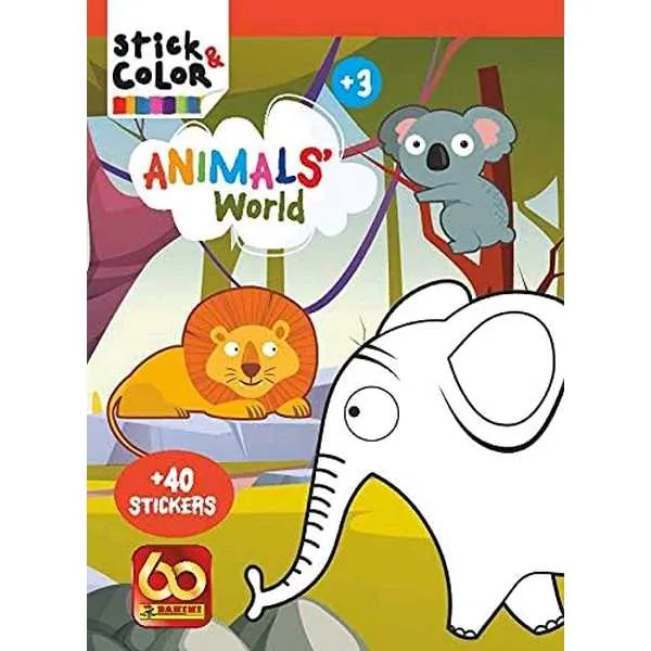 Animals World ( Stickers / colorear) 
