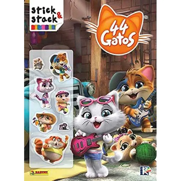 44 gatos ( Stickers /colorear) 
