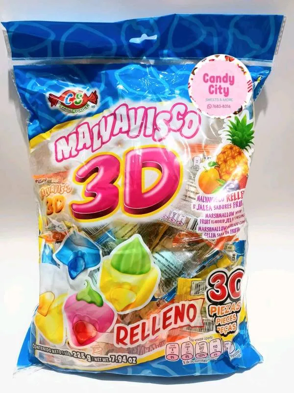 Malvavisco 3D relleno (30 piezas)