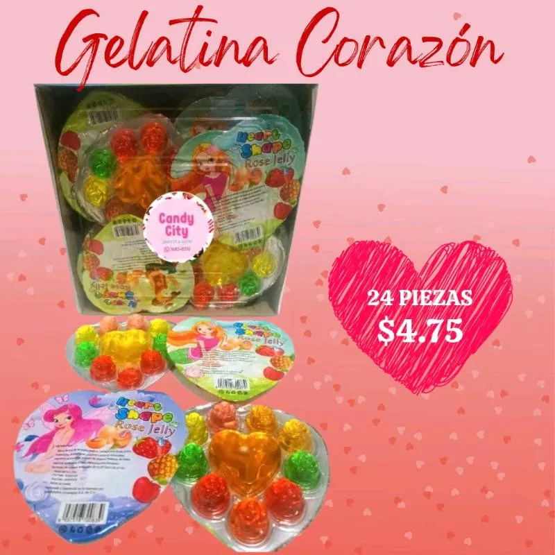 Gelatina Corazón (24 piezas)