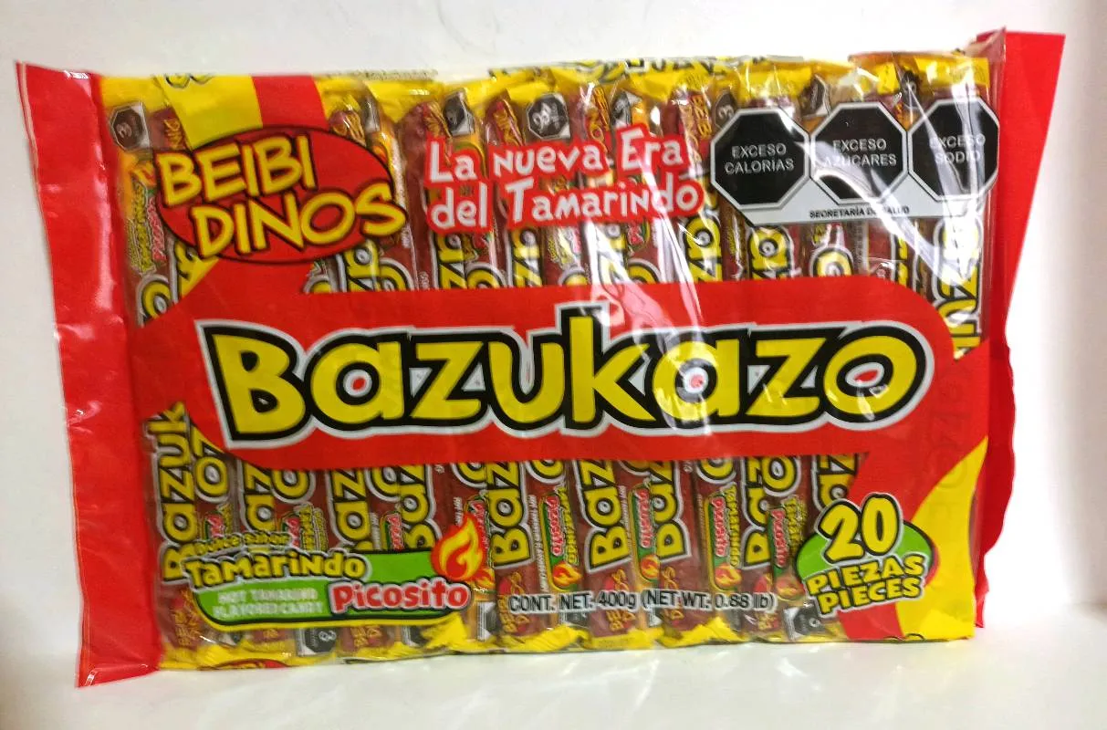 Bazukazo Picosito (banderilla con pulpa de tamarindo y chile) 