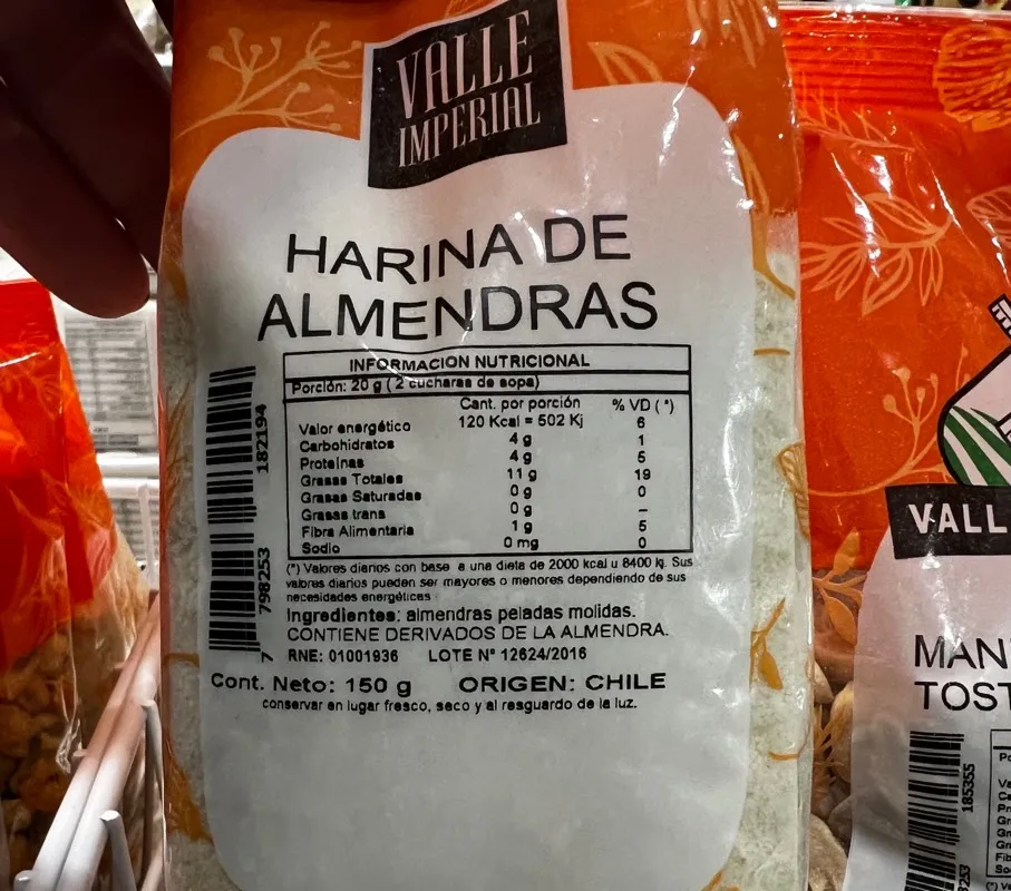 Harina de Almendras sin piel  Valle Imperial x 150 grs.  