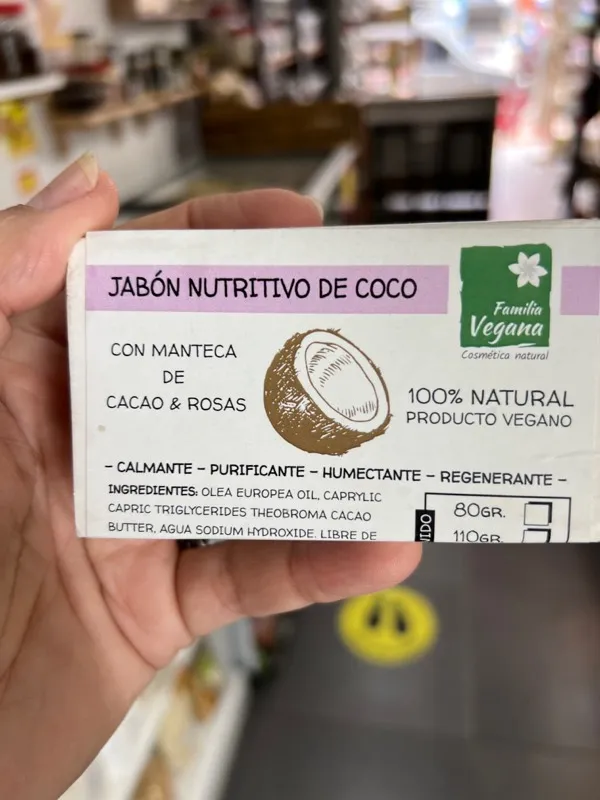 Jabón de Coco c/manteca de cacao 