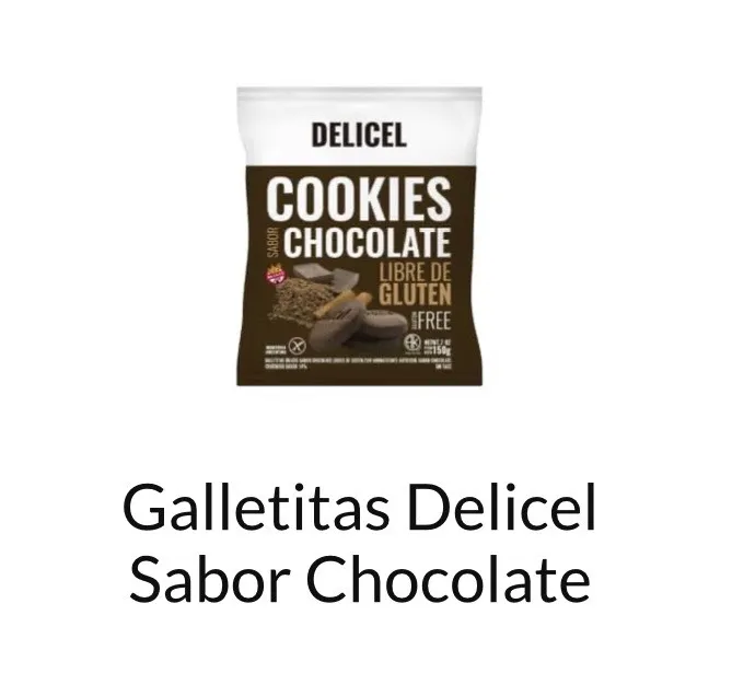 Galletitas Delicell sabor chocolate sin TACC 