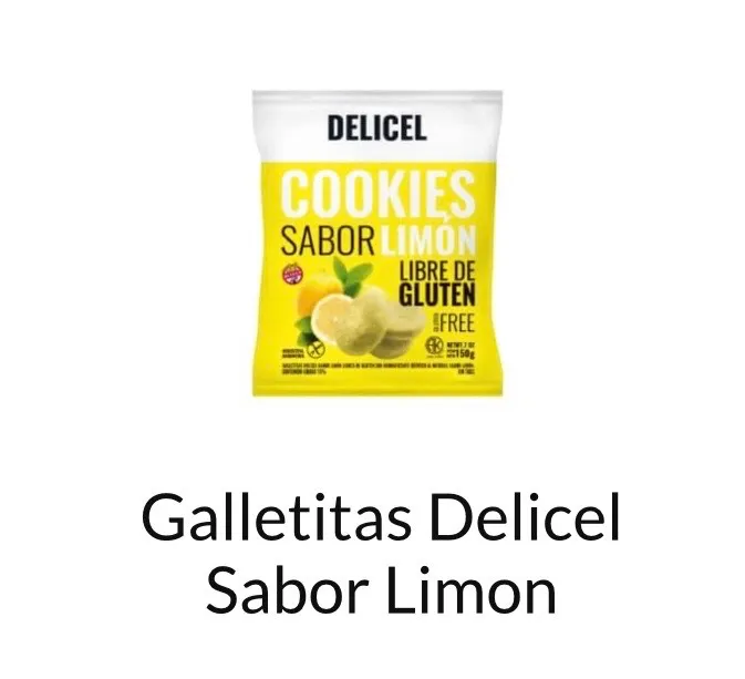 Galletitas Delicell sabor limon sin TACC 