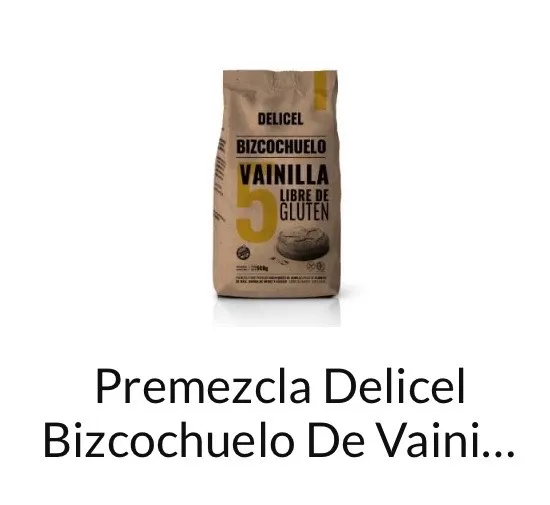Premezcla Delicell biscochuelo vainilla sin TACC 
