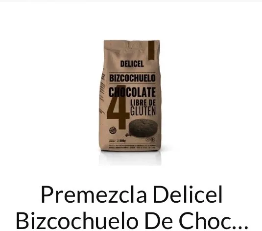 Premezcla Delicell Biscochuelo de Chocolate sin Tacc