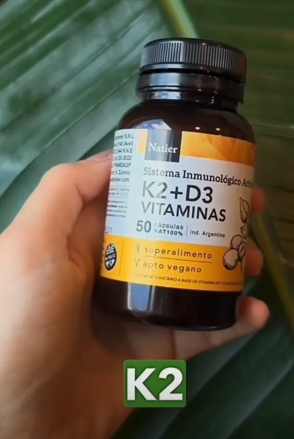 Vitamina K2 D3 Natier x 50 cápsulas 