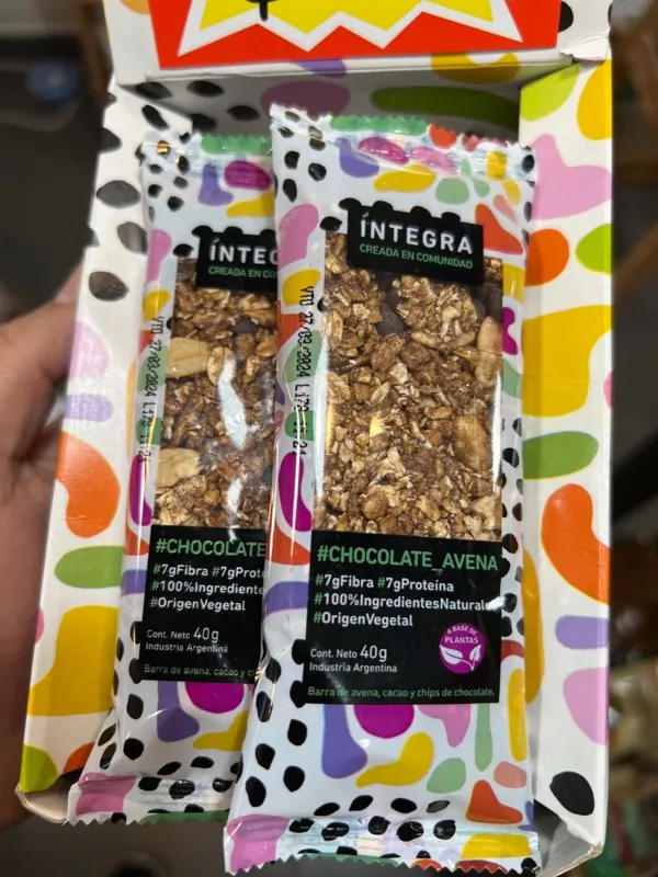 Barritas de cereal INTEGRA chocolate y avena 