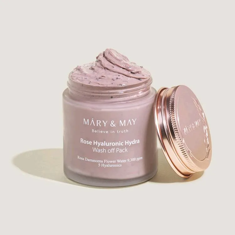 Mary&May, Rose Hyaluronic Hydra Wash Off Mask Pack, 125g