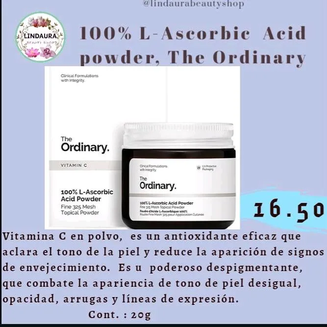 THE ORDINARY, 100% Ácido L-Ascórbico en polvo