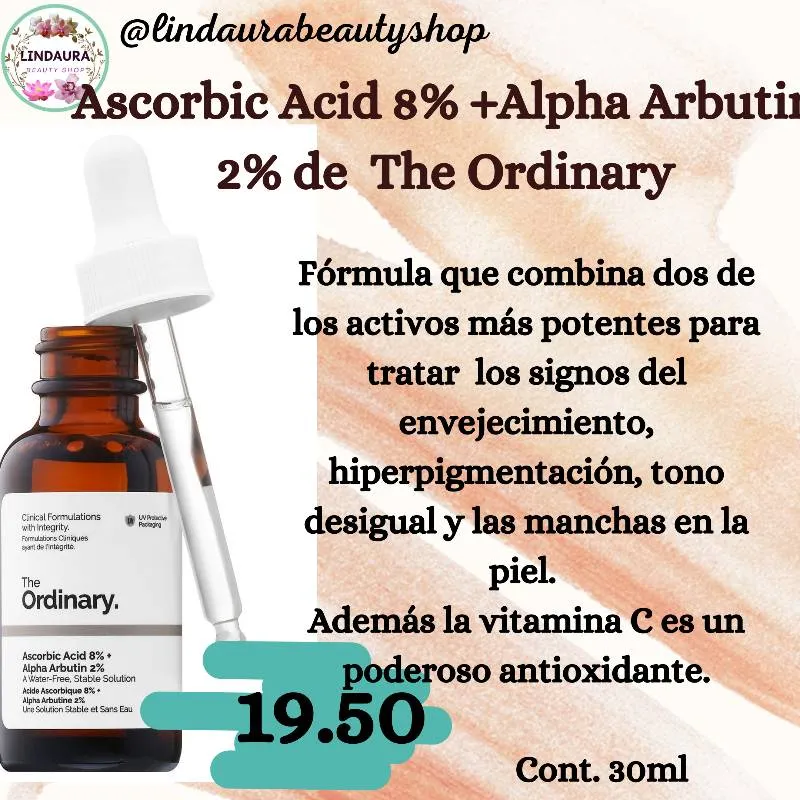 THE ORDINARY, Ascorbic Acid 8% + Alpha Arbutin 2%, 30ml