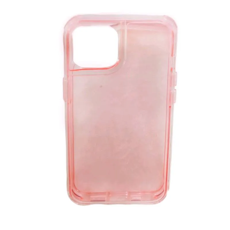 Forro Protector Transparente De Color Rosado iPhone 15
