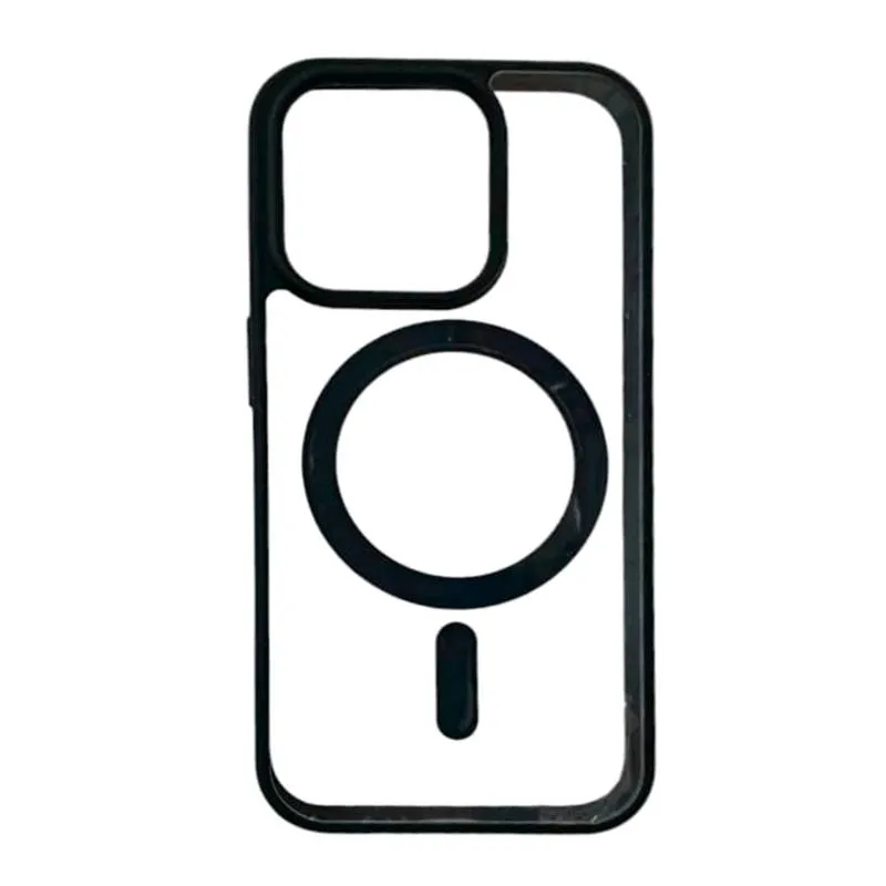 Forro Transparente De Bordes Negros Con MagSafe iPhone 15