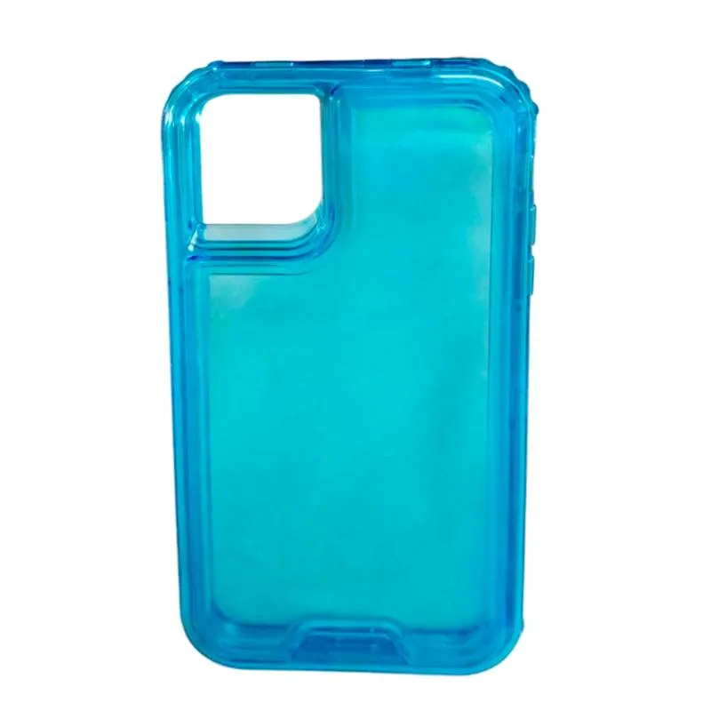 Forro 360 Transparente Azul De 3 Capas iPhone 15