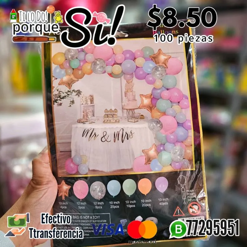 Set de globos, 100 piezas
