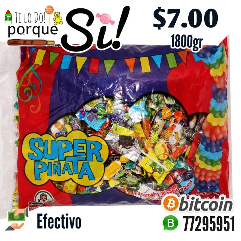 Bolsa Piñatera Super piñata, 1800 gramos