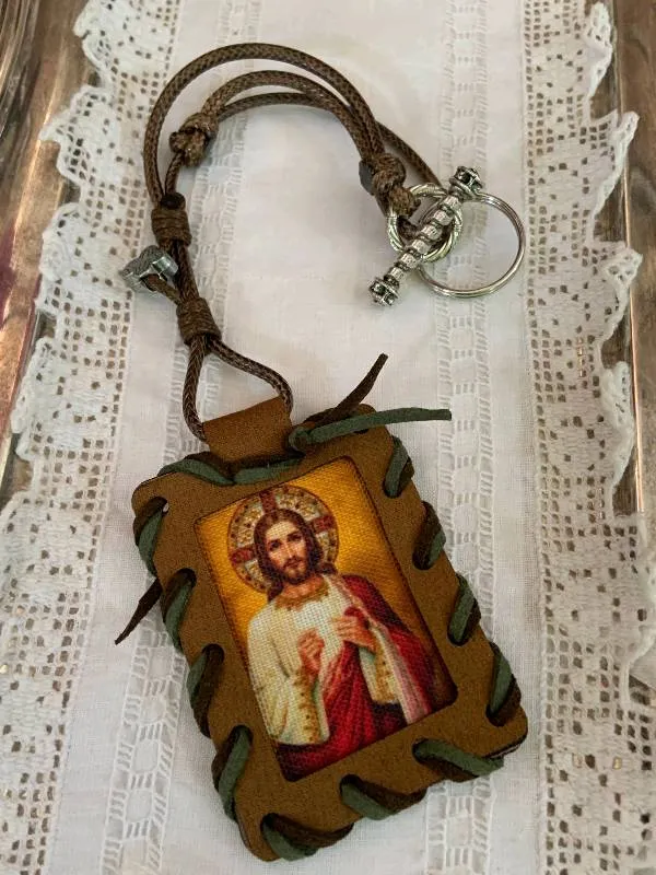 Escapulario - Madonna / Cristo y Hostia