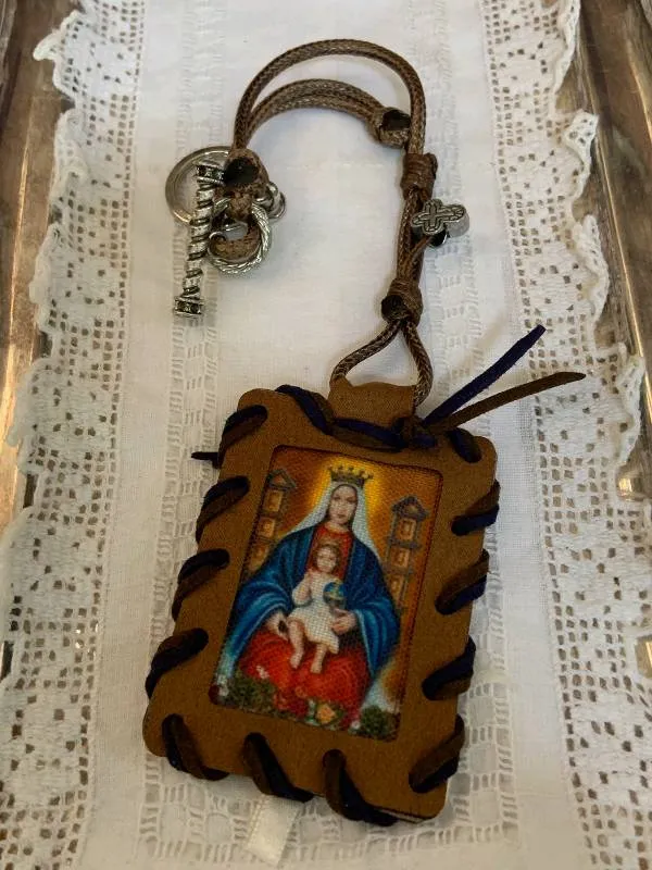 Escapulario - Virgen de La Coromoto / Sagrado Corazón de Jesús 