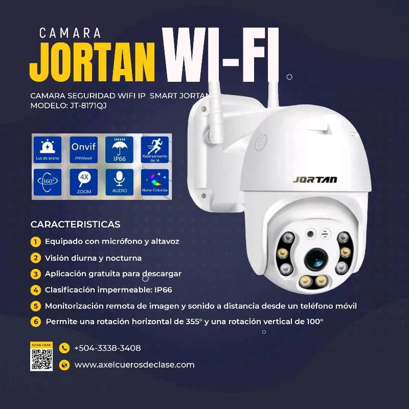 Cámara IP Wifi inteligente a todo color Jortan HJA-14/JT-8171QJ