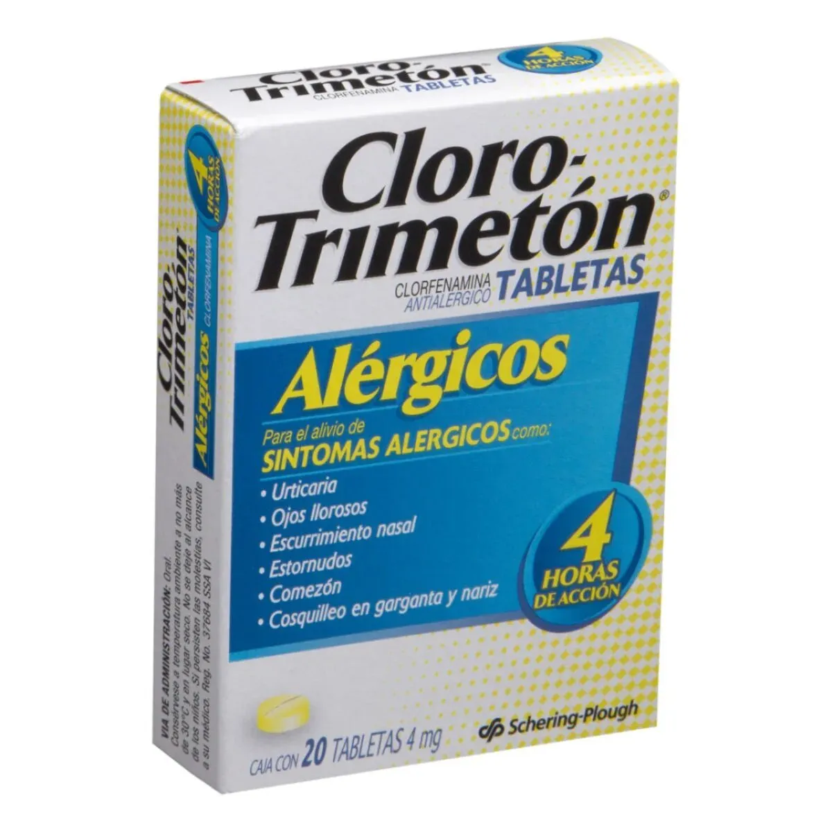 Clorotrimeton 4 Mgs 20 Tabletas