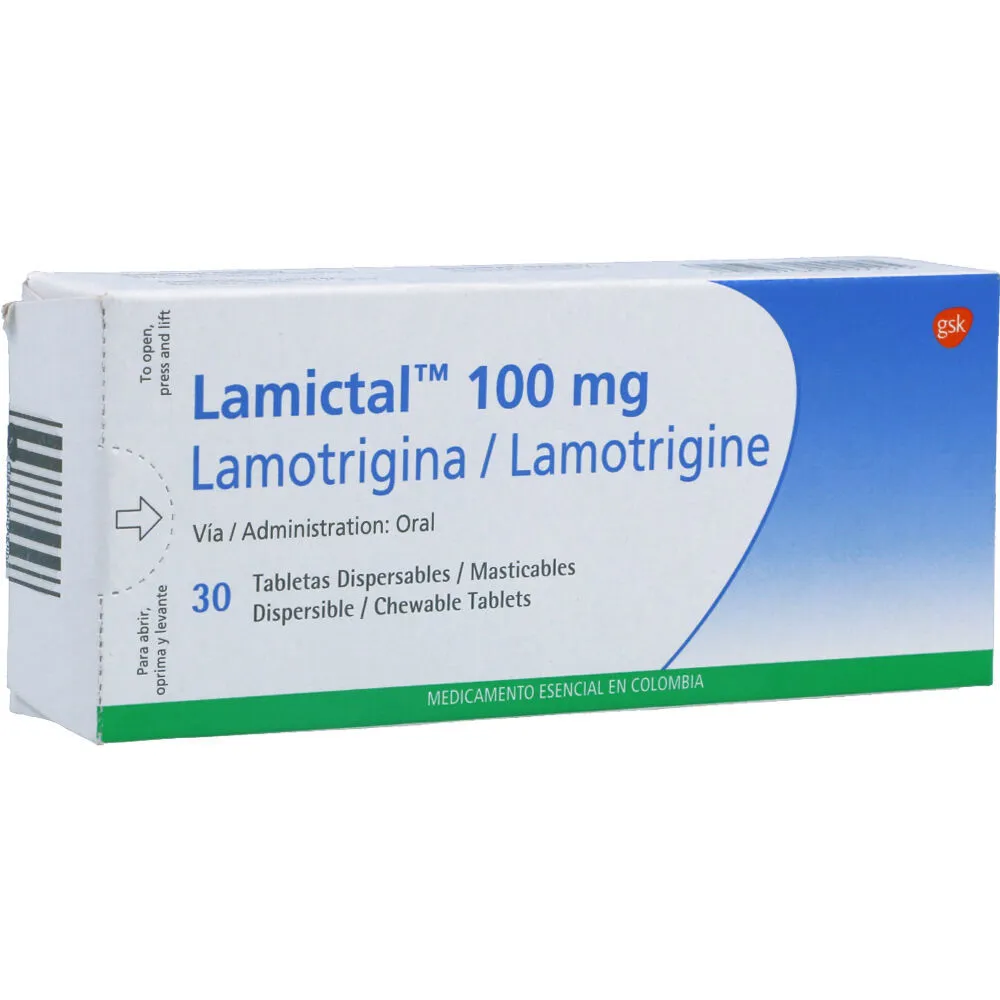 Lamictal Dispersable 100 Mg 30 Tabletas