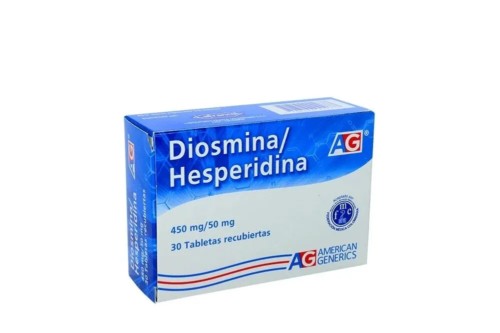 Diosmina/Hesperidina 450/50 Mg 30 Tbs Ag