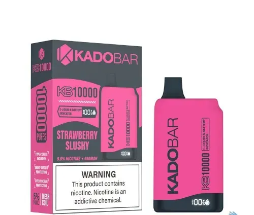 Caja 5 Unid Vaporizador Desechable Kado-Bar 10 000 Puff Strawberry Slushy