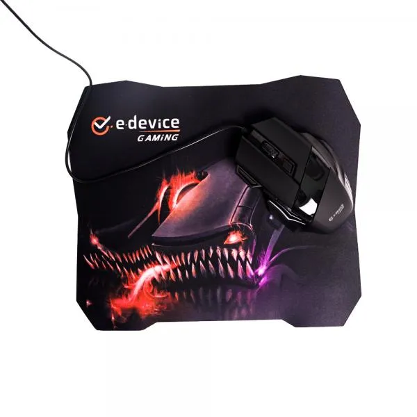 KIT E-DEVICE GAMING MOUSE + MOUSE PAD MPE348-G1