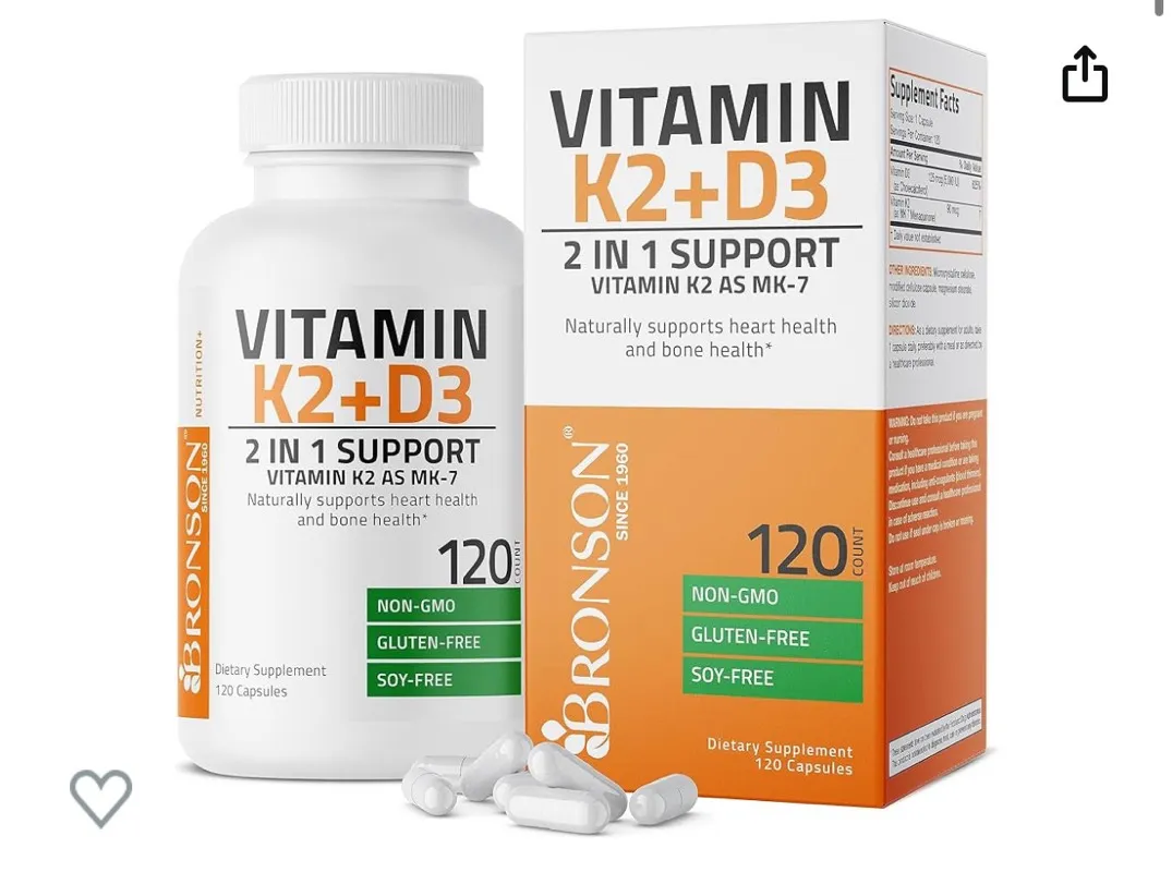 Vitamina D3+K2 / 120 cápsulas 