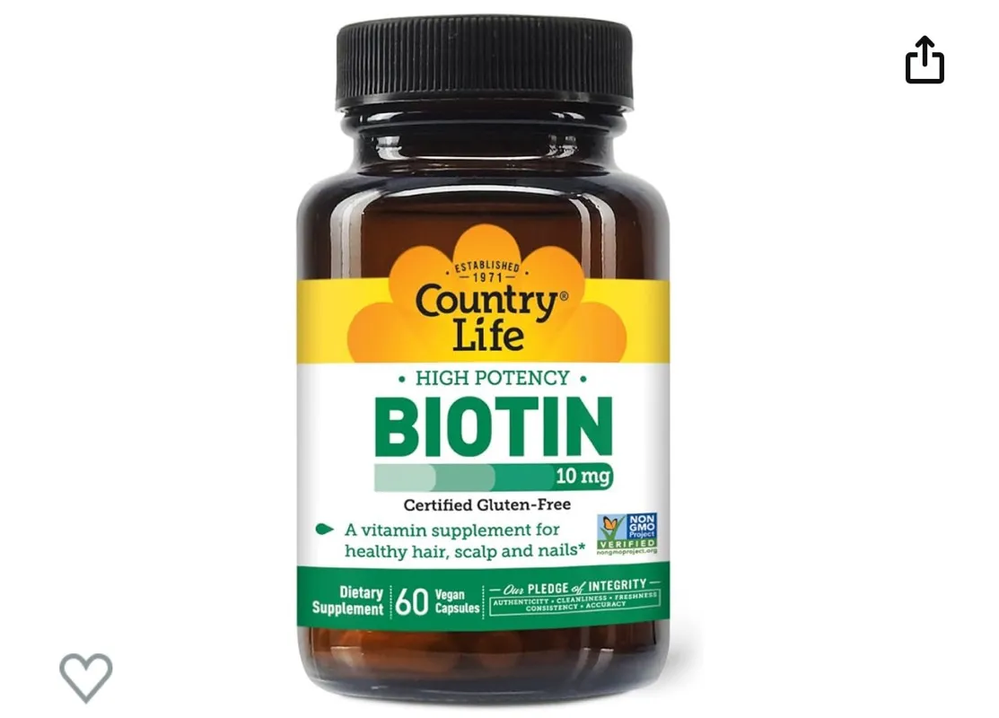Biotina 60 cápsulas de 10mg cada cápsula 