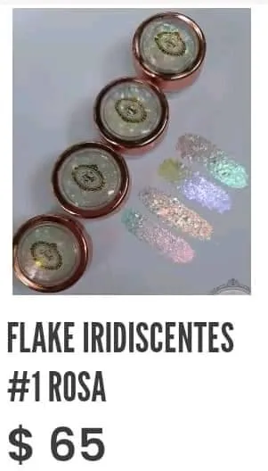 Flake iridiscentes #1 rosa