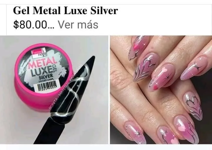 Gel metal luxe silver