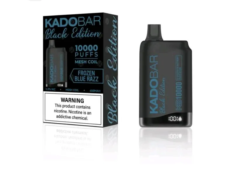 Vaporizador Desechable KADO BAR 10 000 Puff Black Edition Frozen Blue Razz