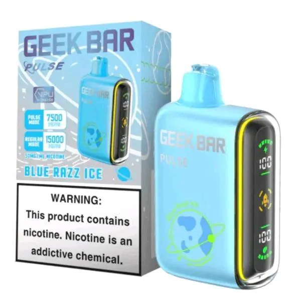 Caja 5 Unid Vaporizador Desechable Geek Bar 15 000 Puff Blue Razz Ice